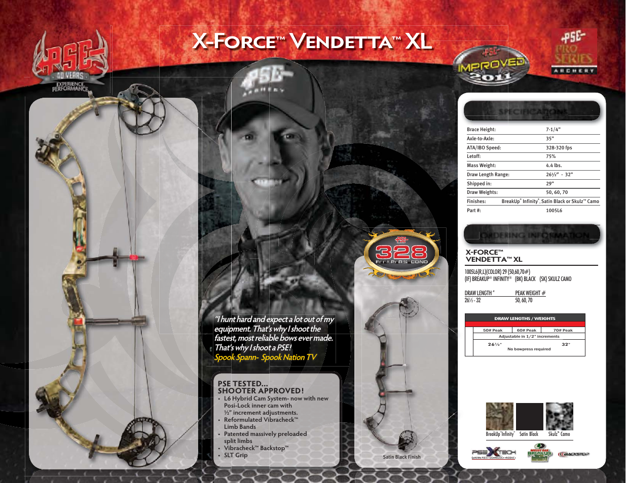 X-force, Vendetta | PSE Archery Pro Series Bows 2011 User Manual | Page 9 / 16