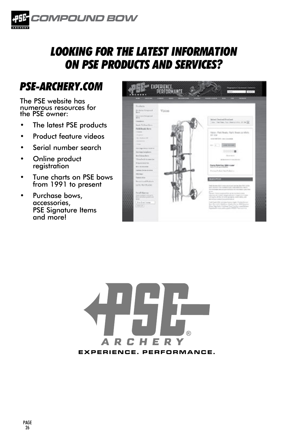 Compound bow | PSE Archery Compound Bow 2015 User Manual | Page 25 / 42