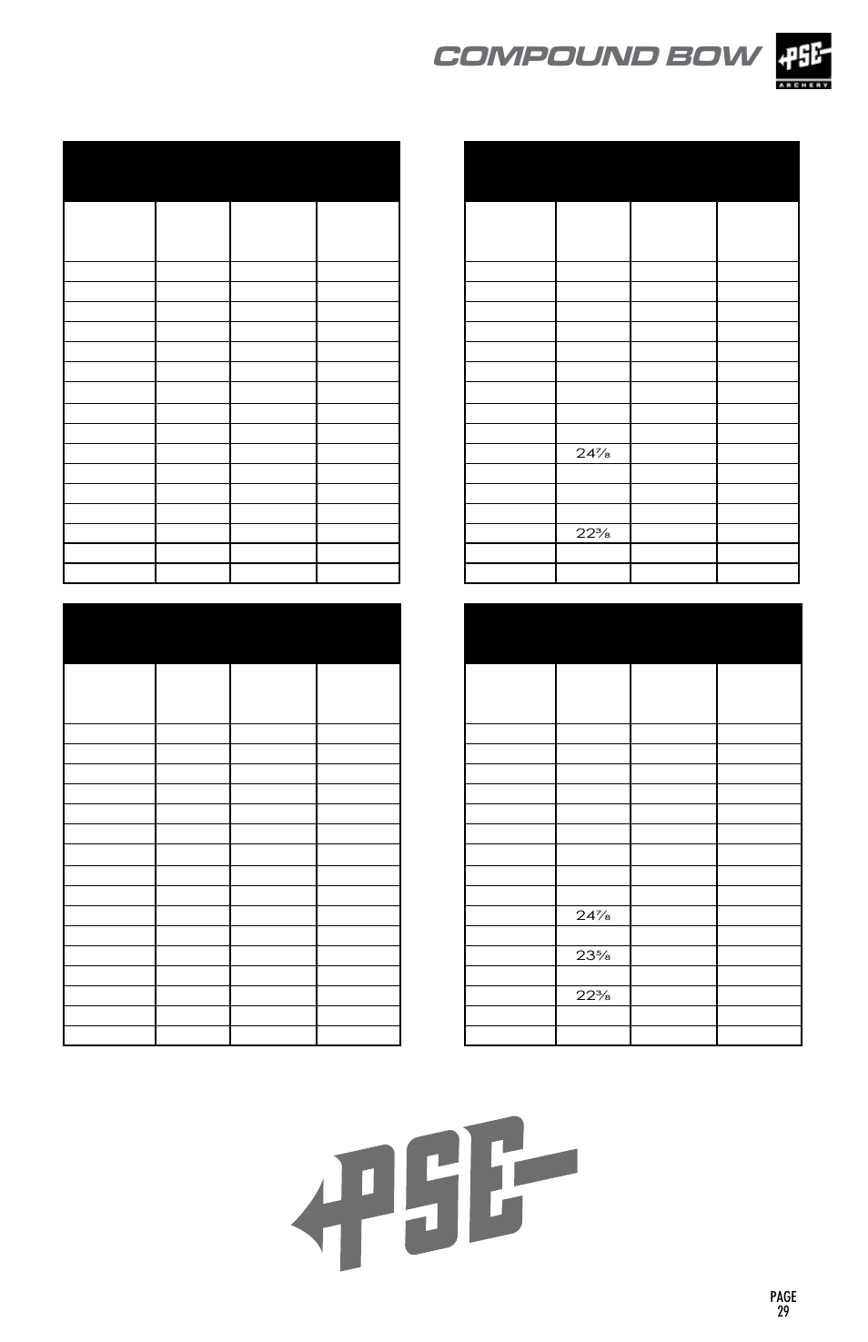 Compound bow, User’s guide | PSE Archery Compound Bow 2015 User Manual | Page 28 / 42