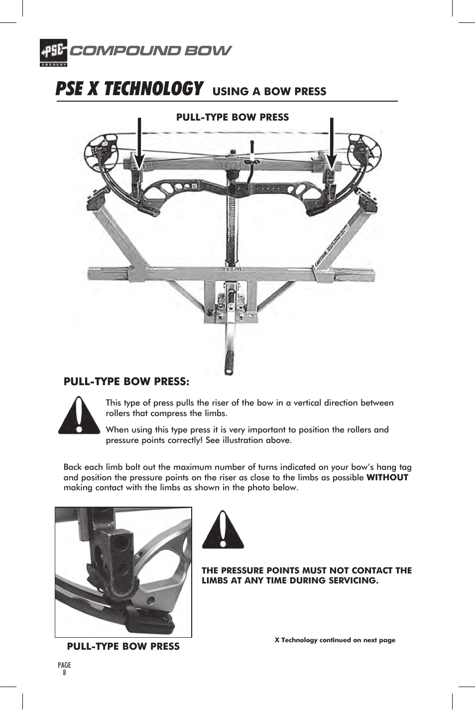 Pse x technology, Compound bow | PSE Archery Bow 2014 User Manual | Page 8 / 44