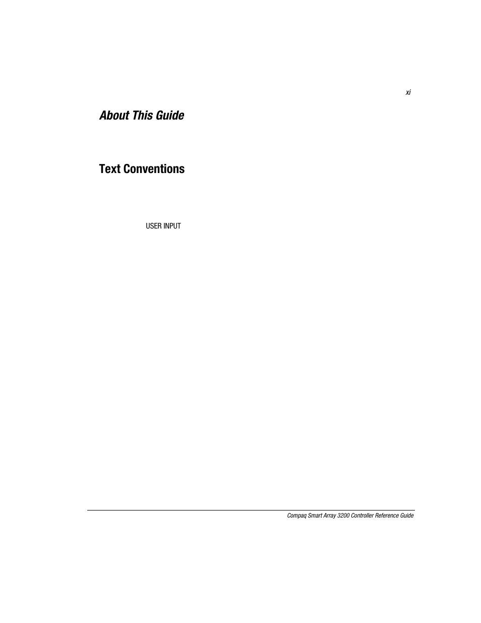 About this guide, Text conventions | Compaq 3200 User Manual | Page 10 / 211