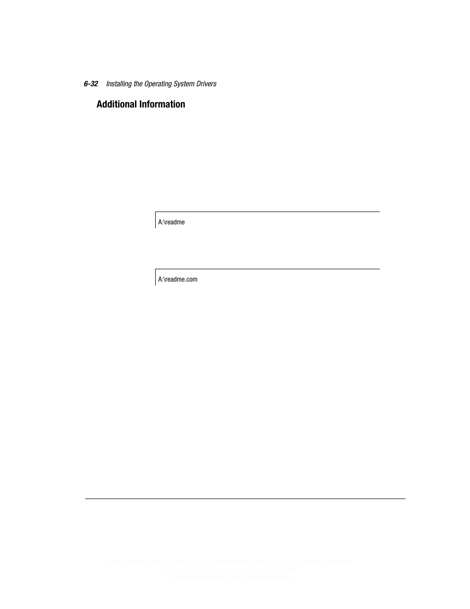 Additional information | Compaq 3200 User Manual | Page 114 / 211