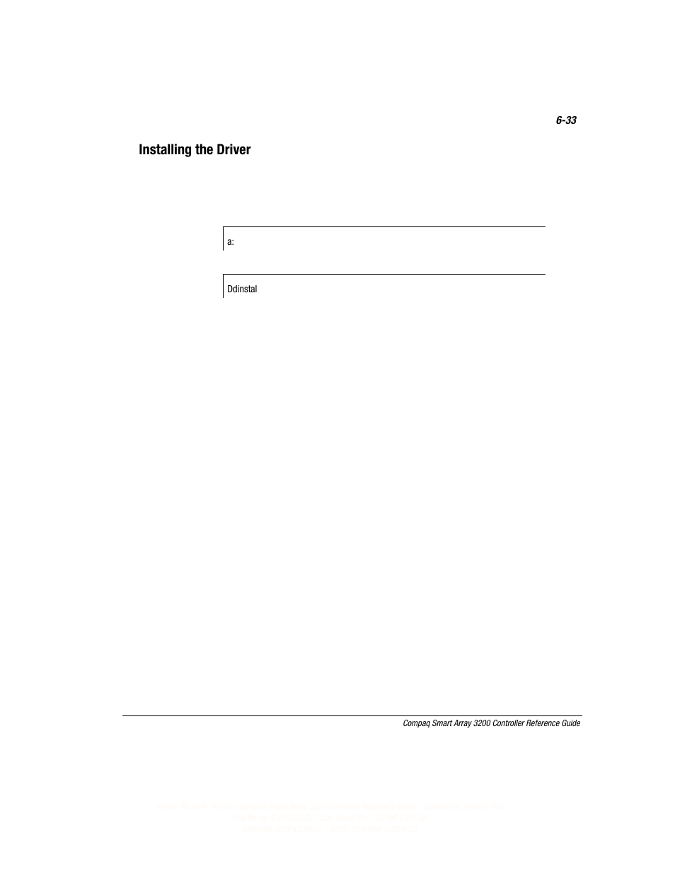 Installing the driver | Compaq 3200 User Manual | Page 115 / 211