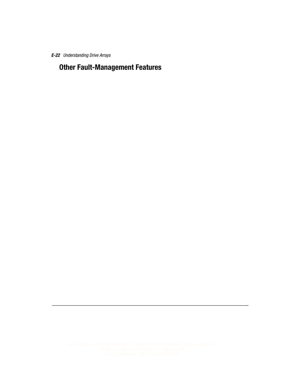 Other fault-management features | Compaq 3200 User Manual | Page 164 / 211