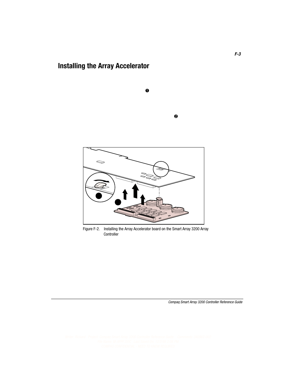 Installing the array accelerator | Compaq 3200 User Manual | Page 173 / 211