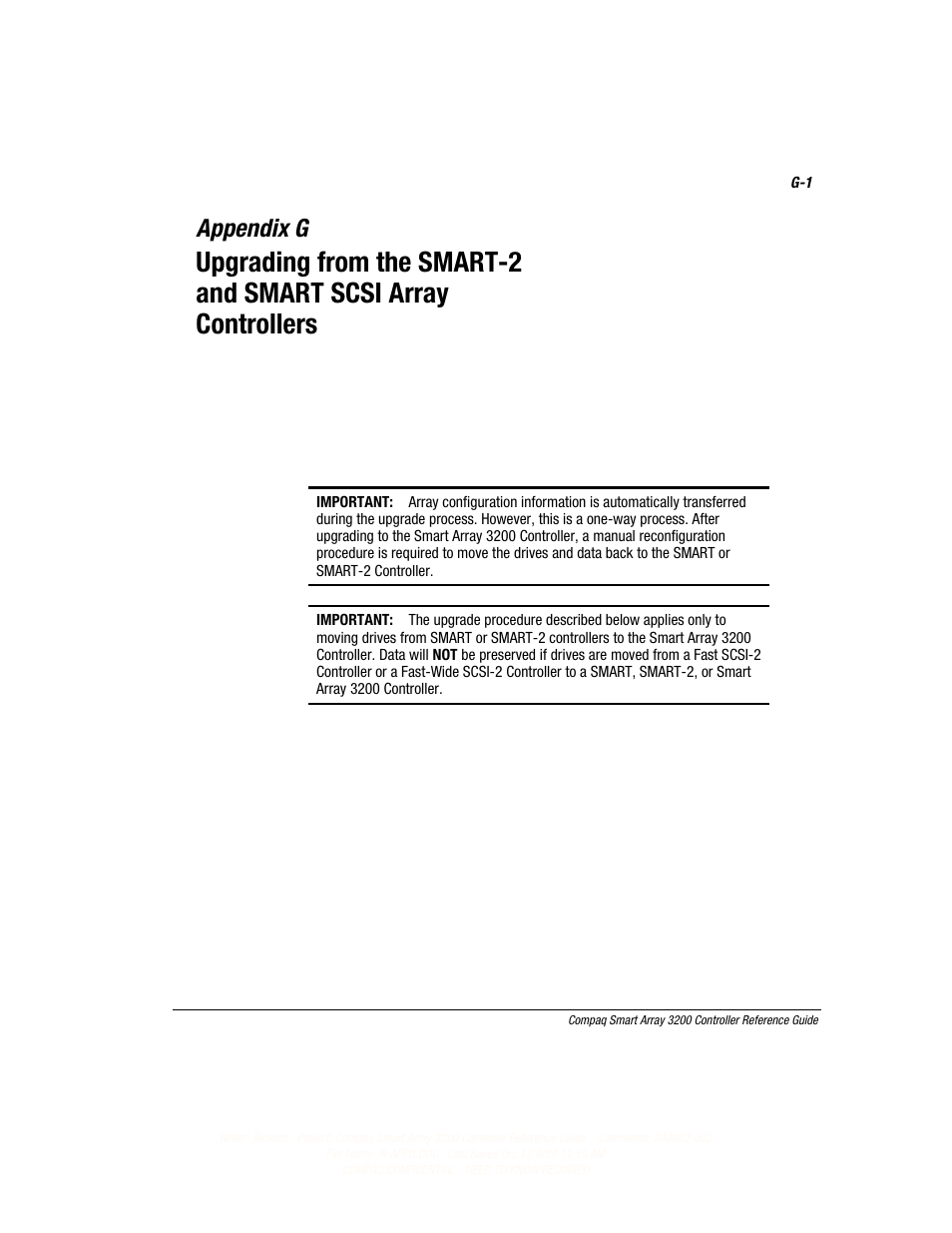 Appendix g | Compaq 3200 User Manual | Page 174 / 211