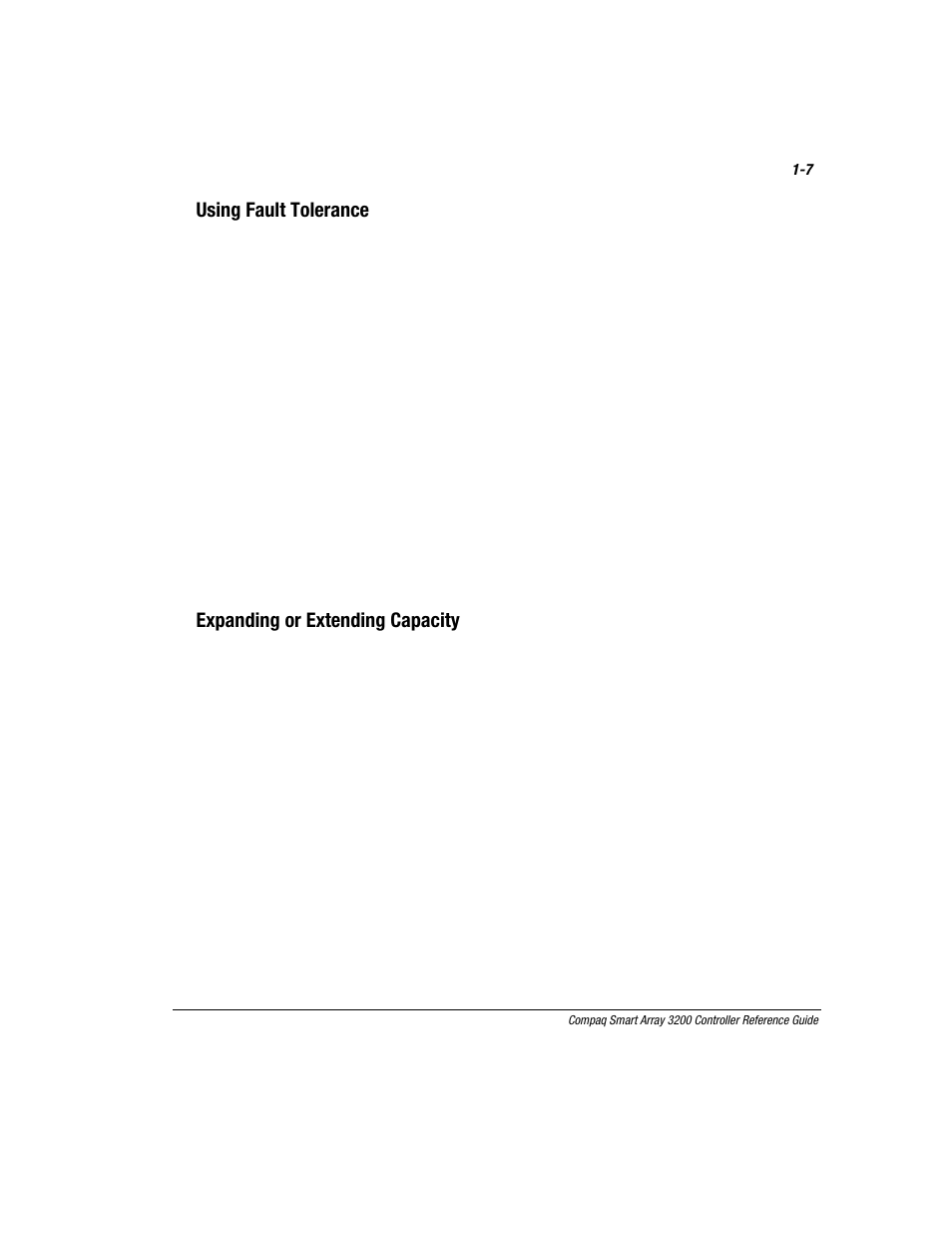 Using fault tolerance, Expanding or extending capacity | Compaq 3200 User Manual | Page 19 / 211