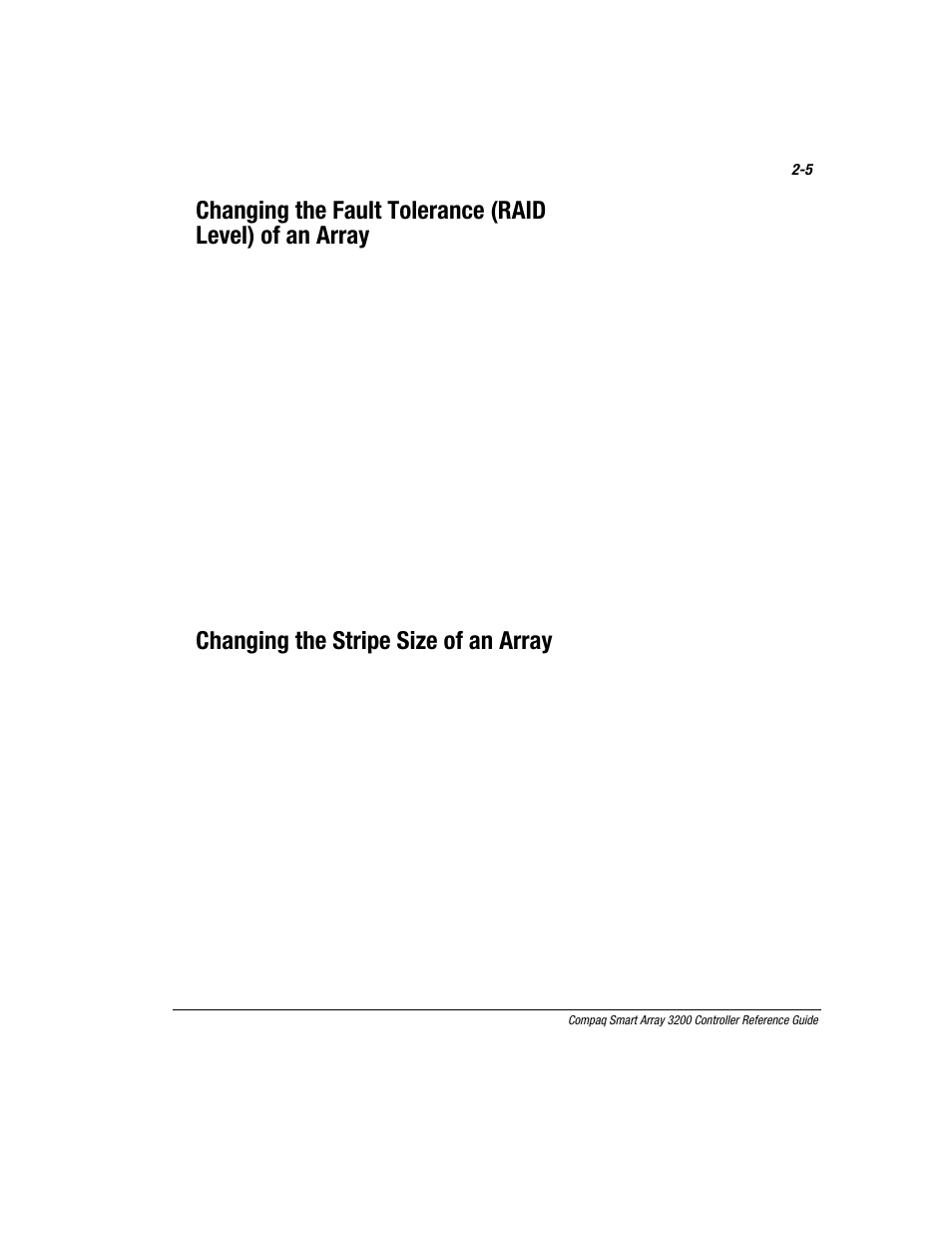 Changing the stripe size of an array | Compaq 3200 User Manual | Page 25 / 211