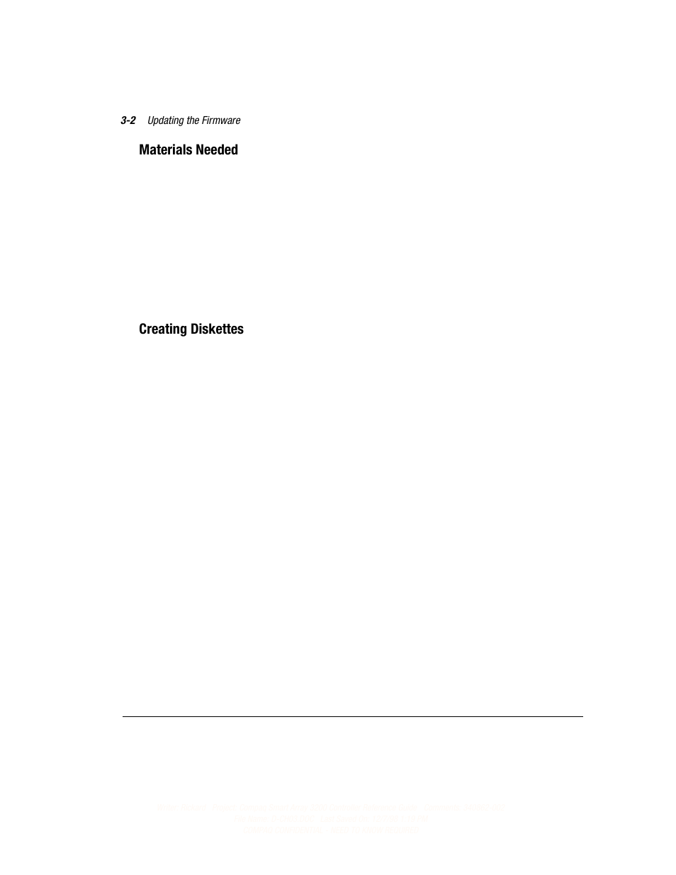 Materials needed, Creating diskettes | Compaq 3200 User Manual | Page 33 / 211