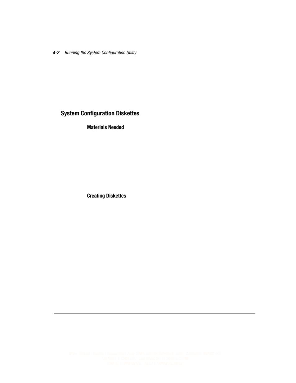System configuration diskettes | Compaq 3200 User Manual | Page 40 / 211