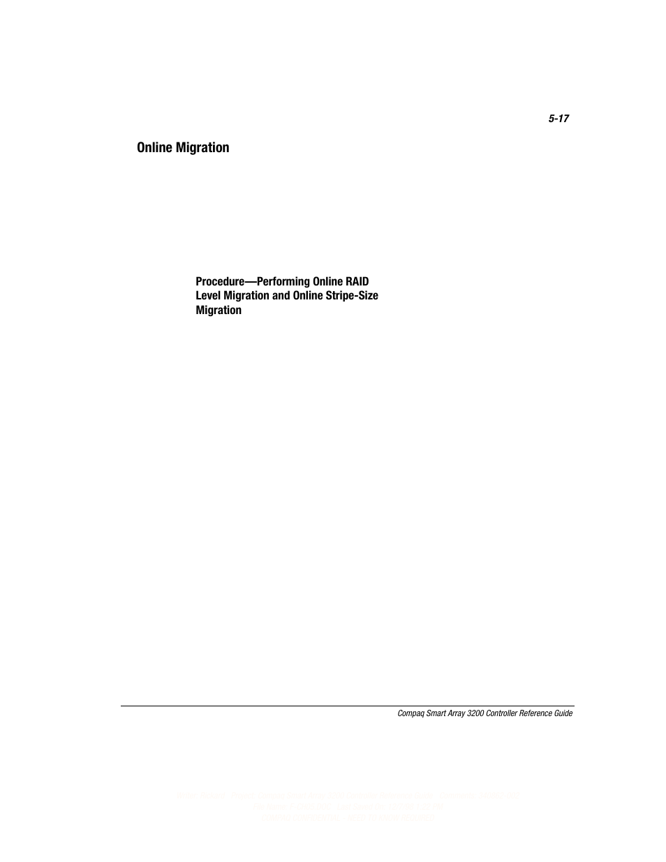Online migration | Compaq 3200 User Manual | Page 61 / 211