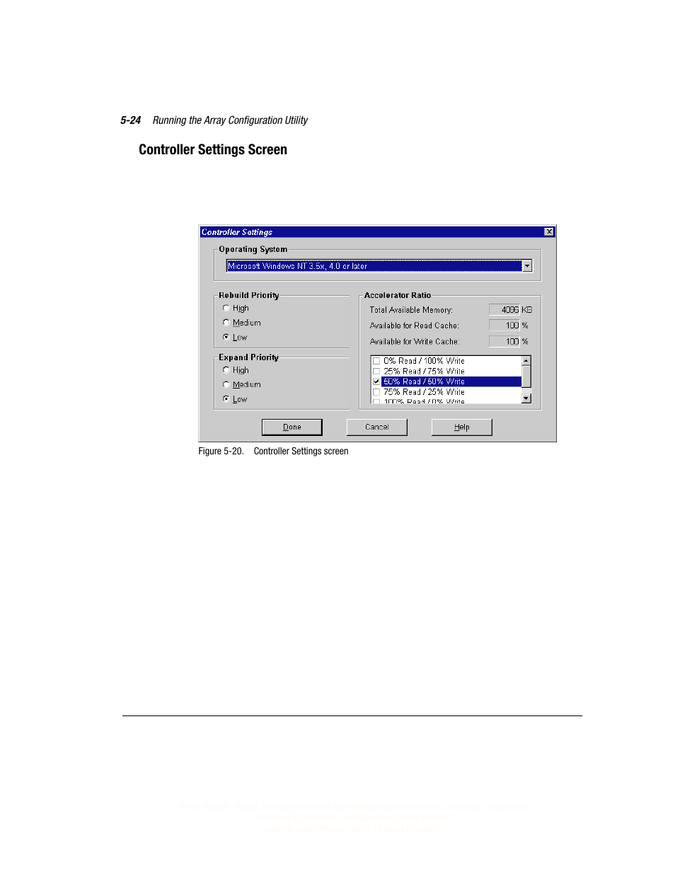 Controller settings screen | Compaq 3200 User Manual | Page 68 / 211