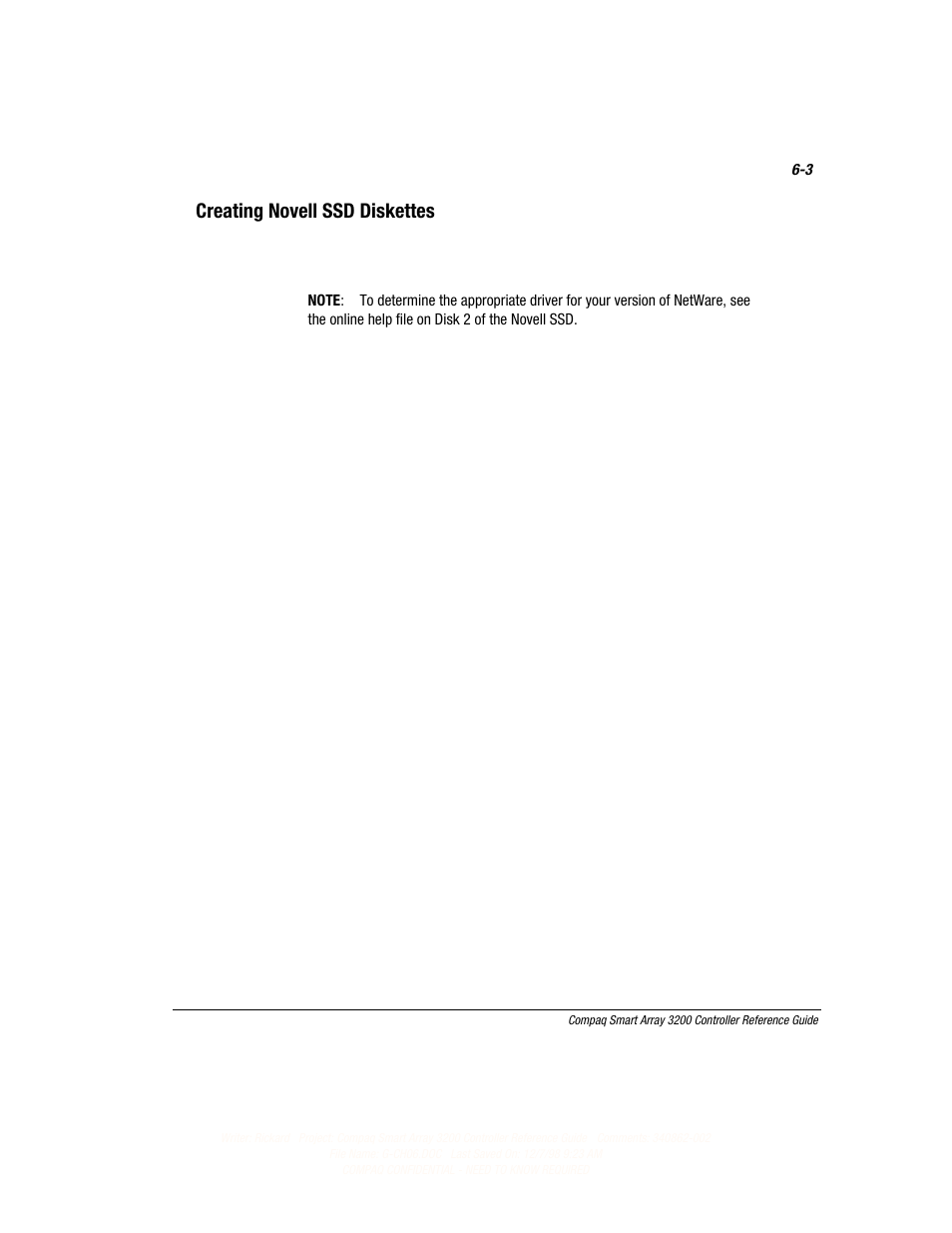 Creating novell ssd diskettes | Compaq 3200 User Manual | Page 85 / 211