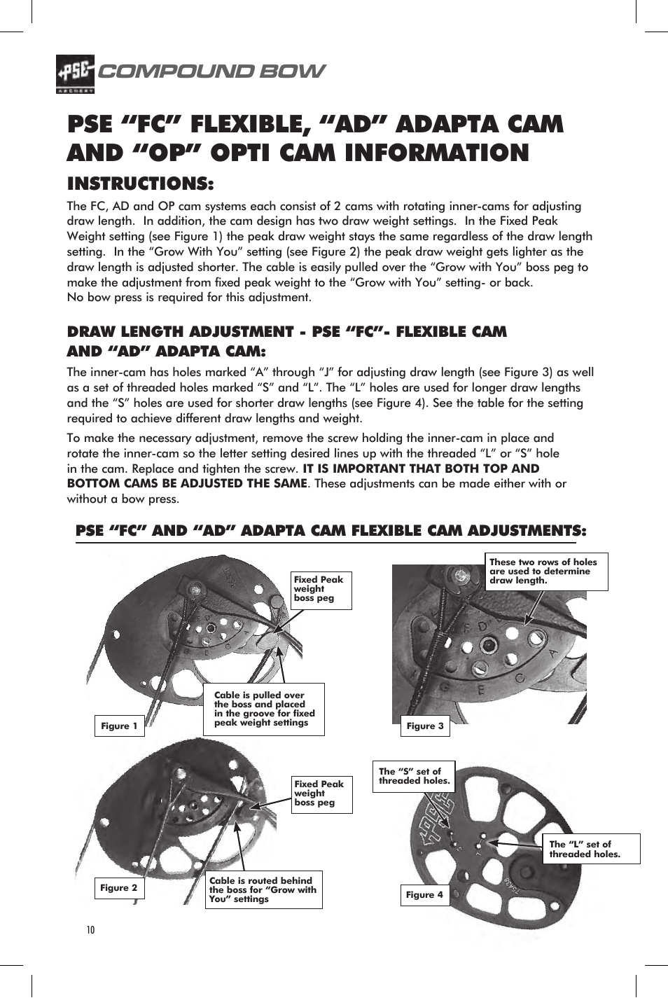 Compound bow, Instructions, User’s guide | PSE Archery Bow 2013 User Manual | Page 10 / 24