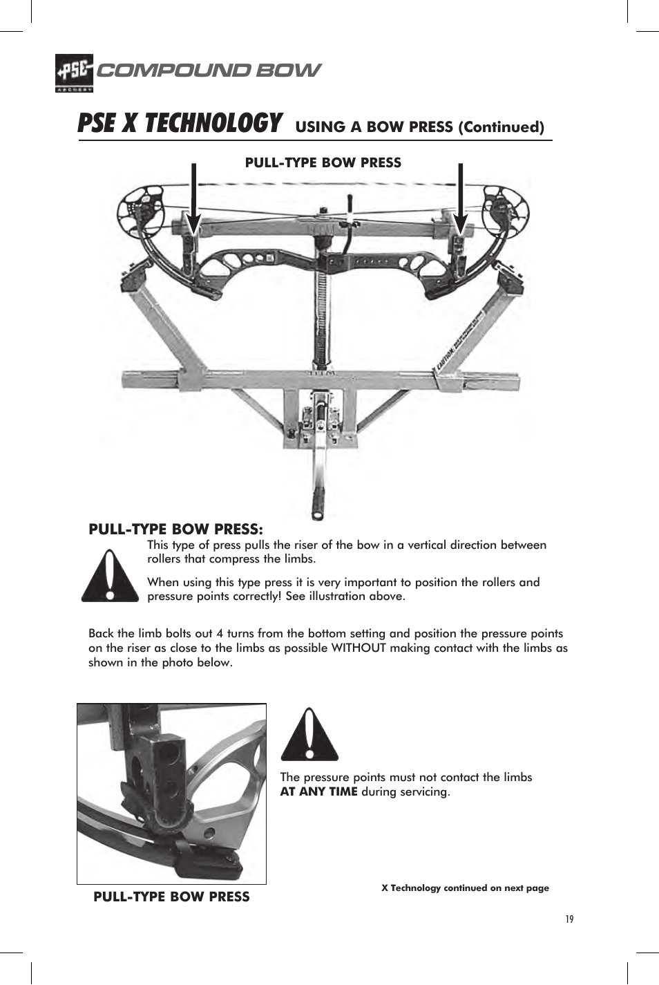 Pse x technology, Compound bow | PSE Archery Bow 2013 User Manual | Page 19 / 24