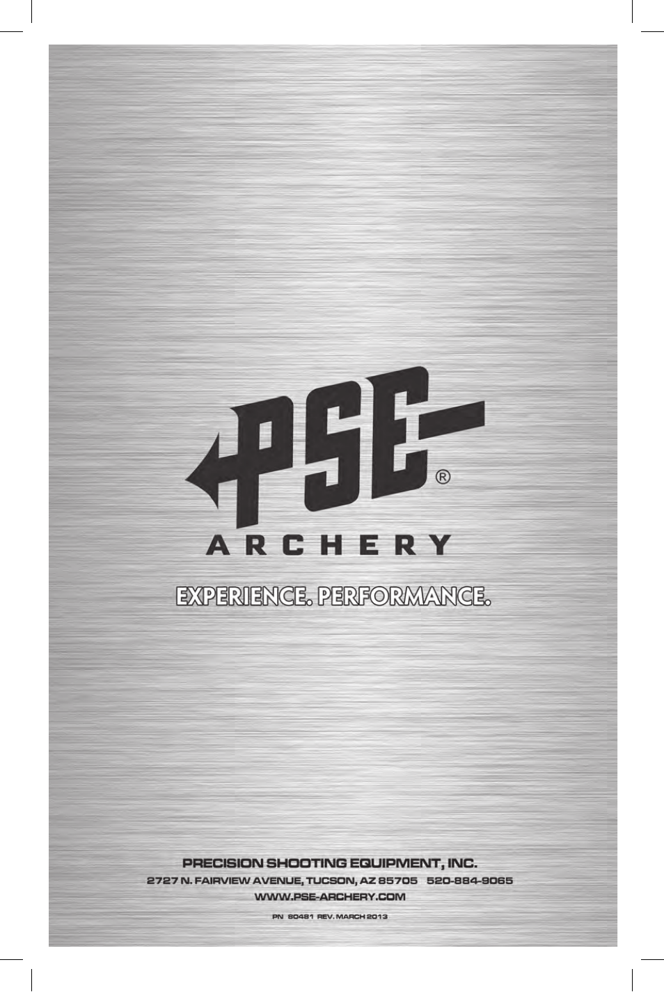 PSE Archery Bow 2013 User Manual | Page 24 / 24