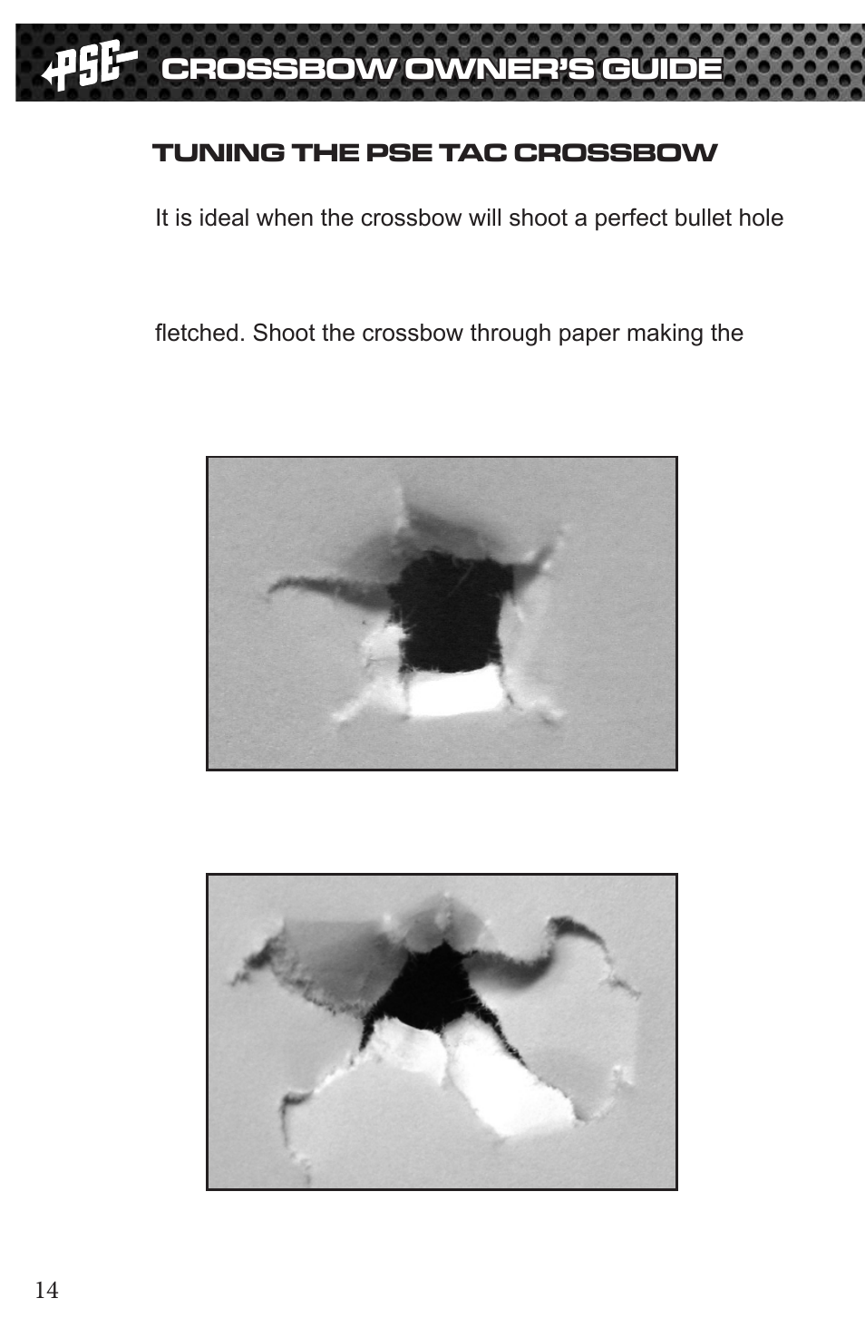 Crossbow owner’s guide | PSE Archery TAC 2013 User Manual | Page 14 / 22