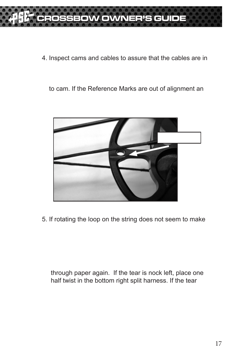 Crossbow owner’s guide | PSE Archery TAC 2013 User Manual | Page 17 / 22