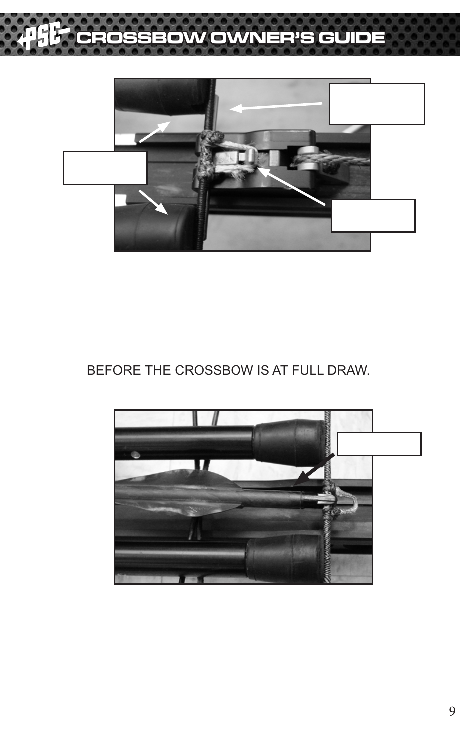 Crossbow owner’s guide | PSE Archery TAC 2013 User Manual | Page 9 / 22