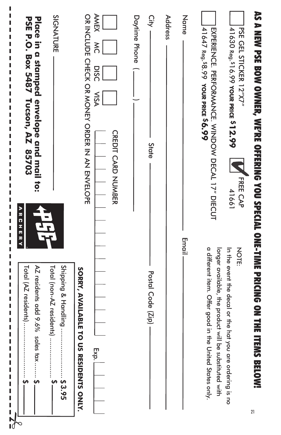 PSE Archery Bow 2012 User Manual | Page 21 / 24