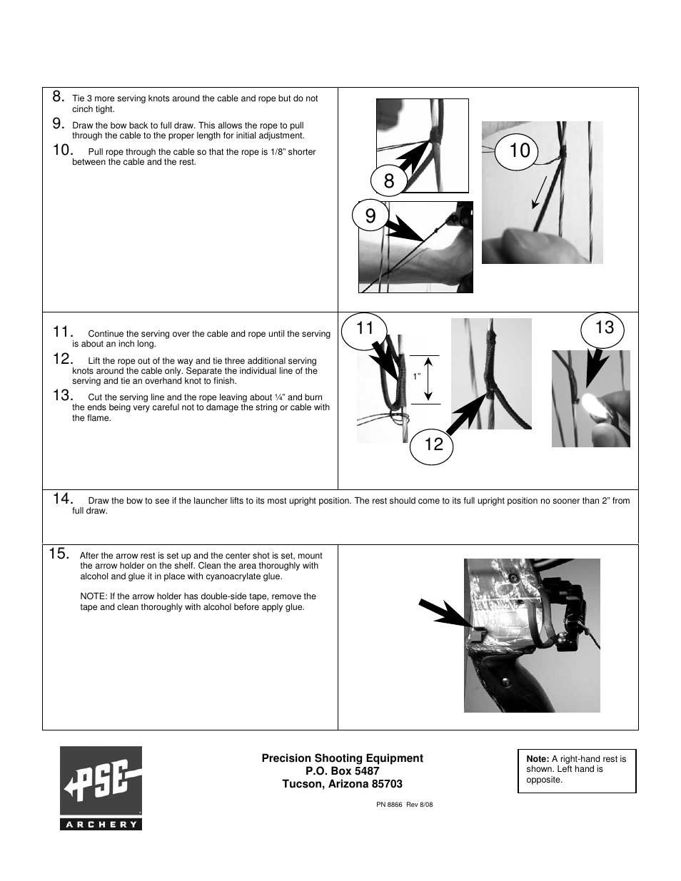 PSE Archery Phantom Arrow Rest User Manual | Page 2 / 2