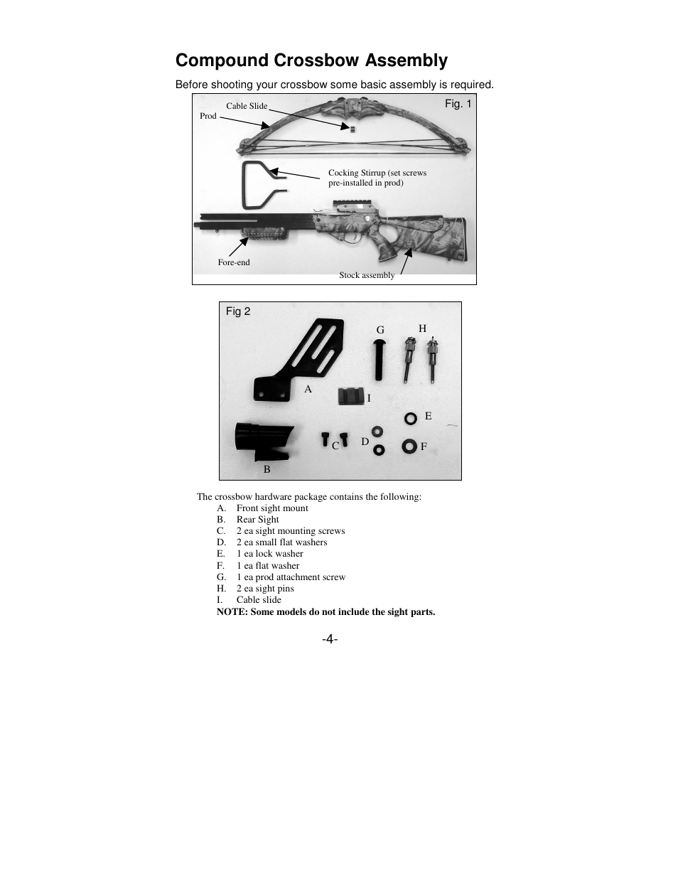 Compound crossbow assembly | PSE Archery Viper Series Crossbow User Manual | Page 4 / 11