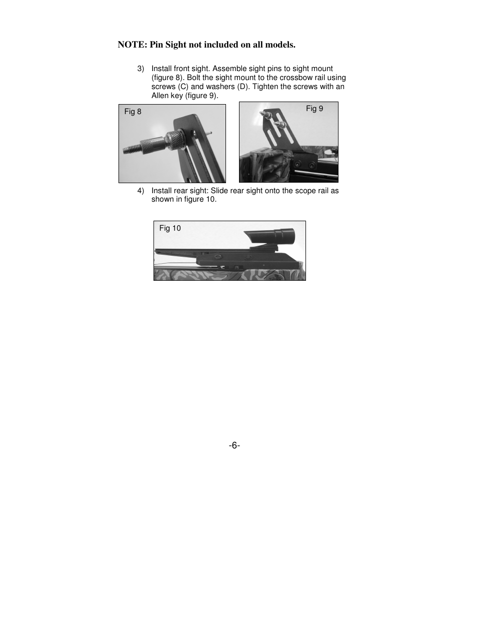 PSE Archery Viper Series Crossbow User Manual | Page 6 / 11