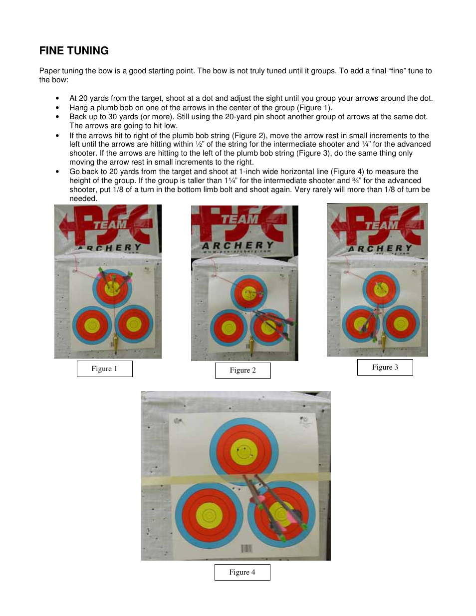 Fine tuning | PSE Archery Compound Bow Set-up Procedures User Manual | Page 8 / 8