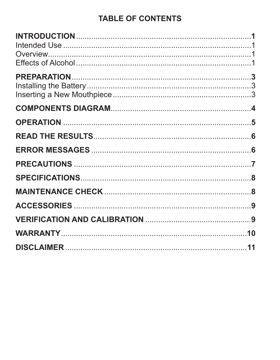 Q3 Innovations AlcoHAWK CA2010 User Manual | Page 2 / 16