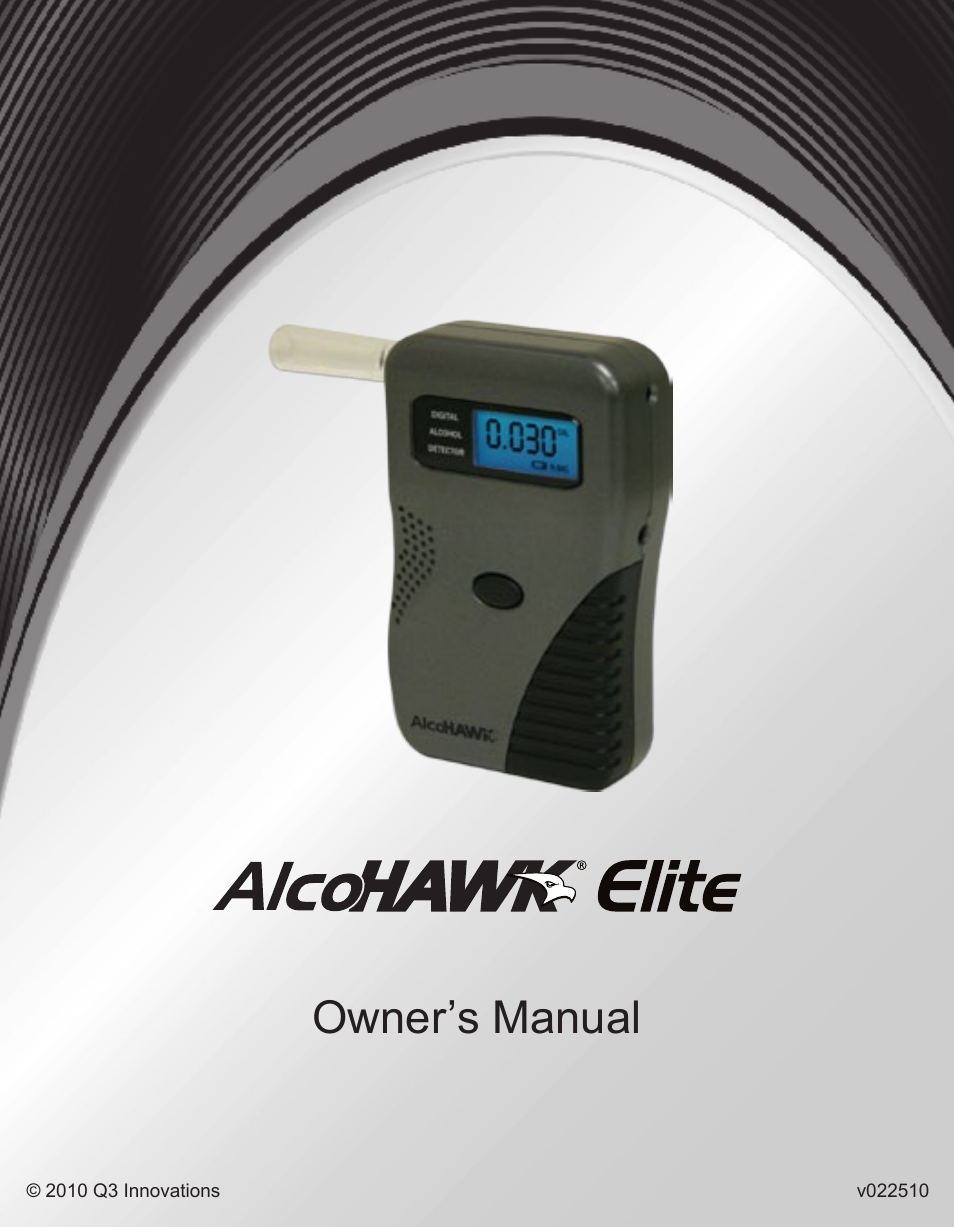 Q3 Innovations AlcoHAWK ELITE User Manual | 16 pages