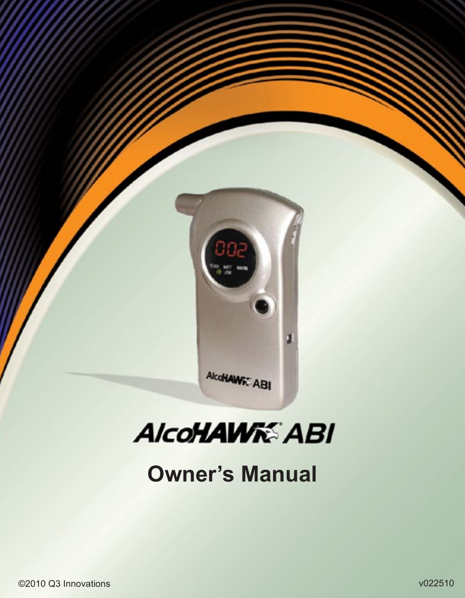 Q3 Innovations AlcoHAWK ABI User Manual | 16 pages