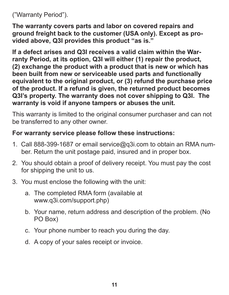 Q3 Innovations AlcoHAWK ABI User Manual | Page 13 / 16