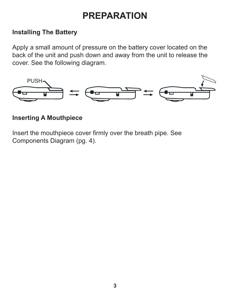 Preparation | Q3 Innovations AlcoHAWK ABI User Manual | Page 5 / 16