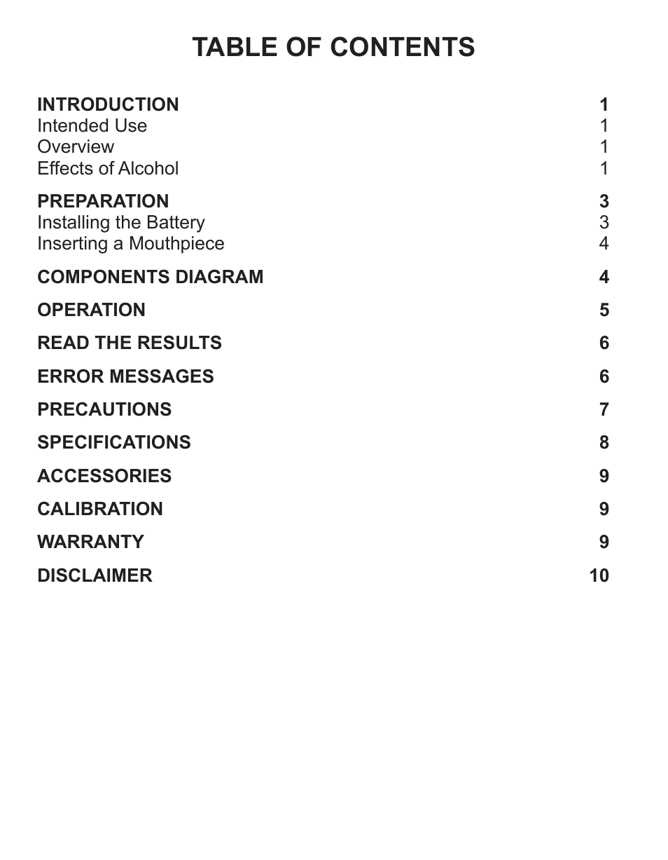 Q3 Innovations AlcoHAWK PRECISION User Manual | Page 2 / 16