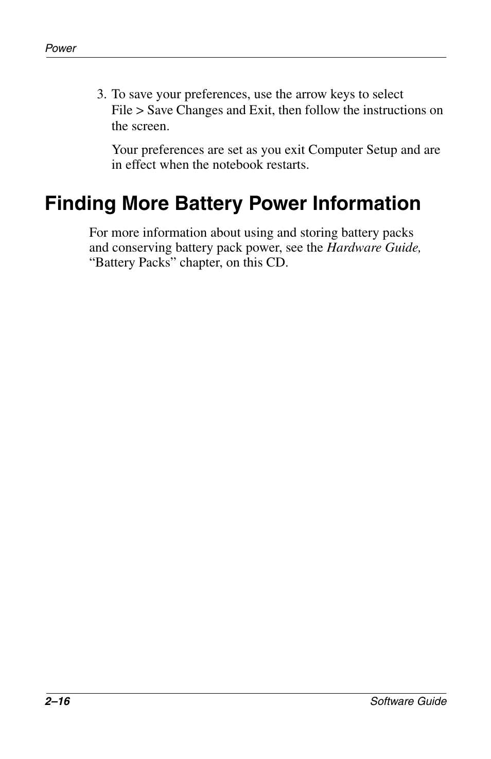 Finding more battery power information, Finding more battery power information –16 | Compaq 285558-001 User Manual | Page 43 / 98