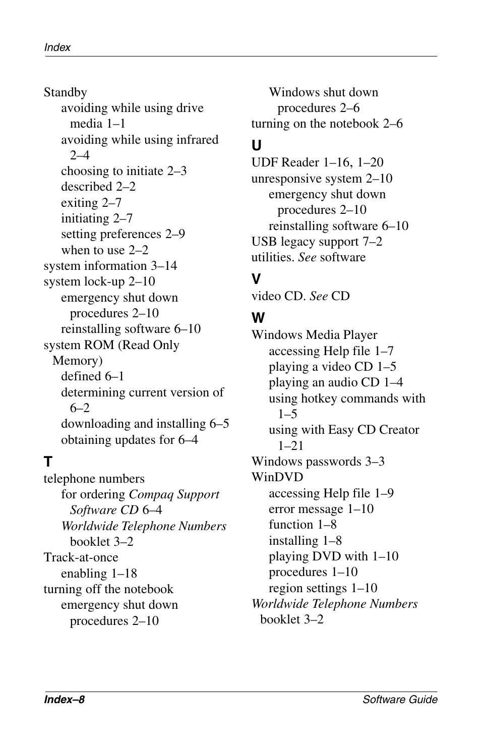 Compaq 285558-001 User Manual | Page 98 / 98