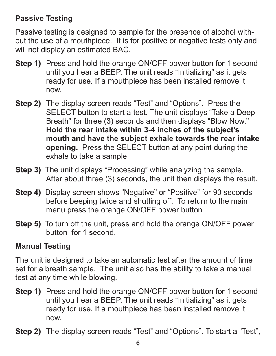 Q3 Innovations AlcoHAWK PT750 User Manual | Page 8 / 20