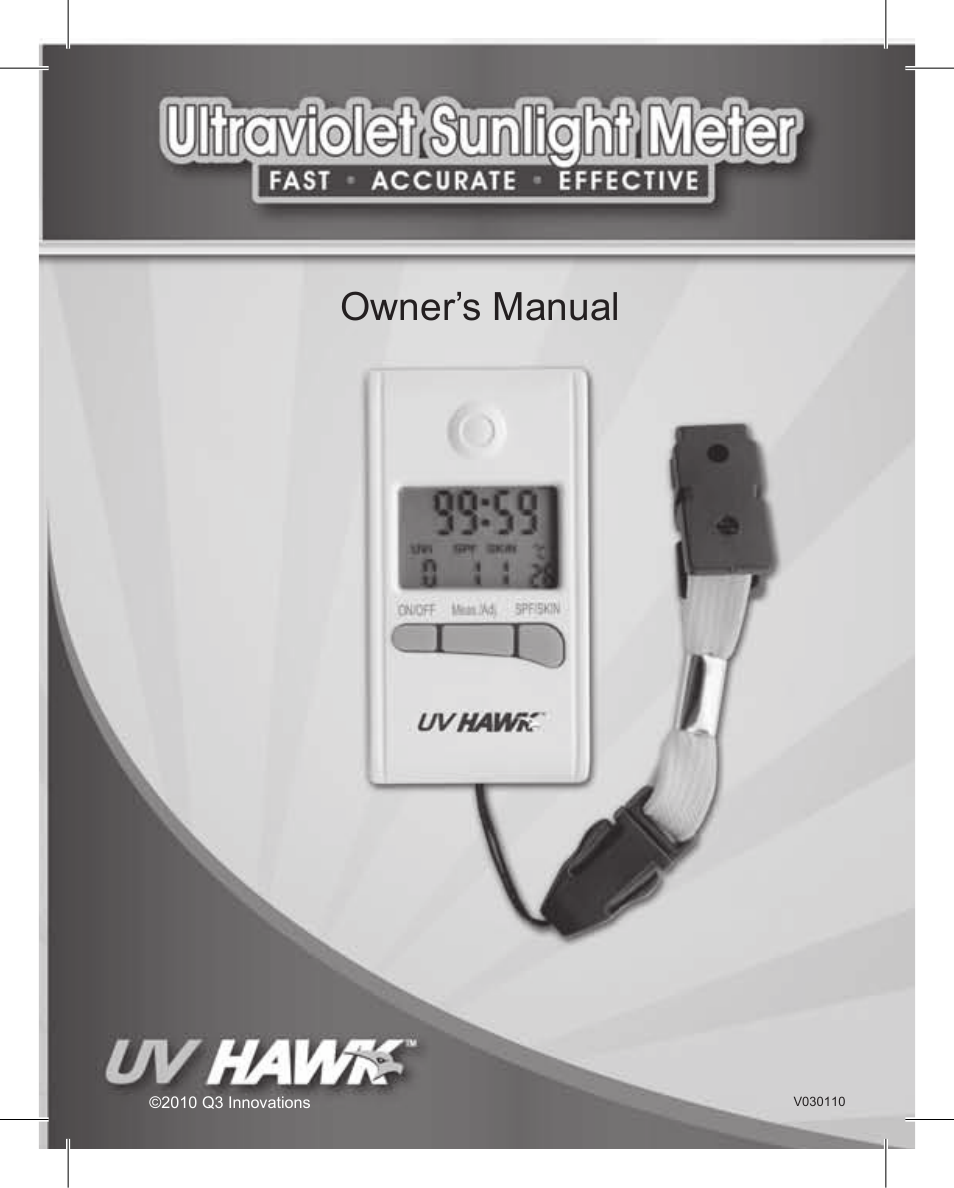 Q3 Innovations UV HAWK User Manual | 16 pages