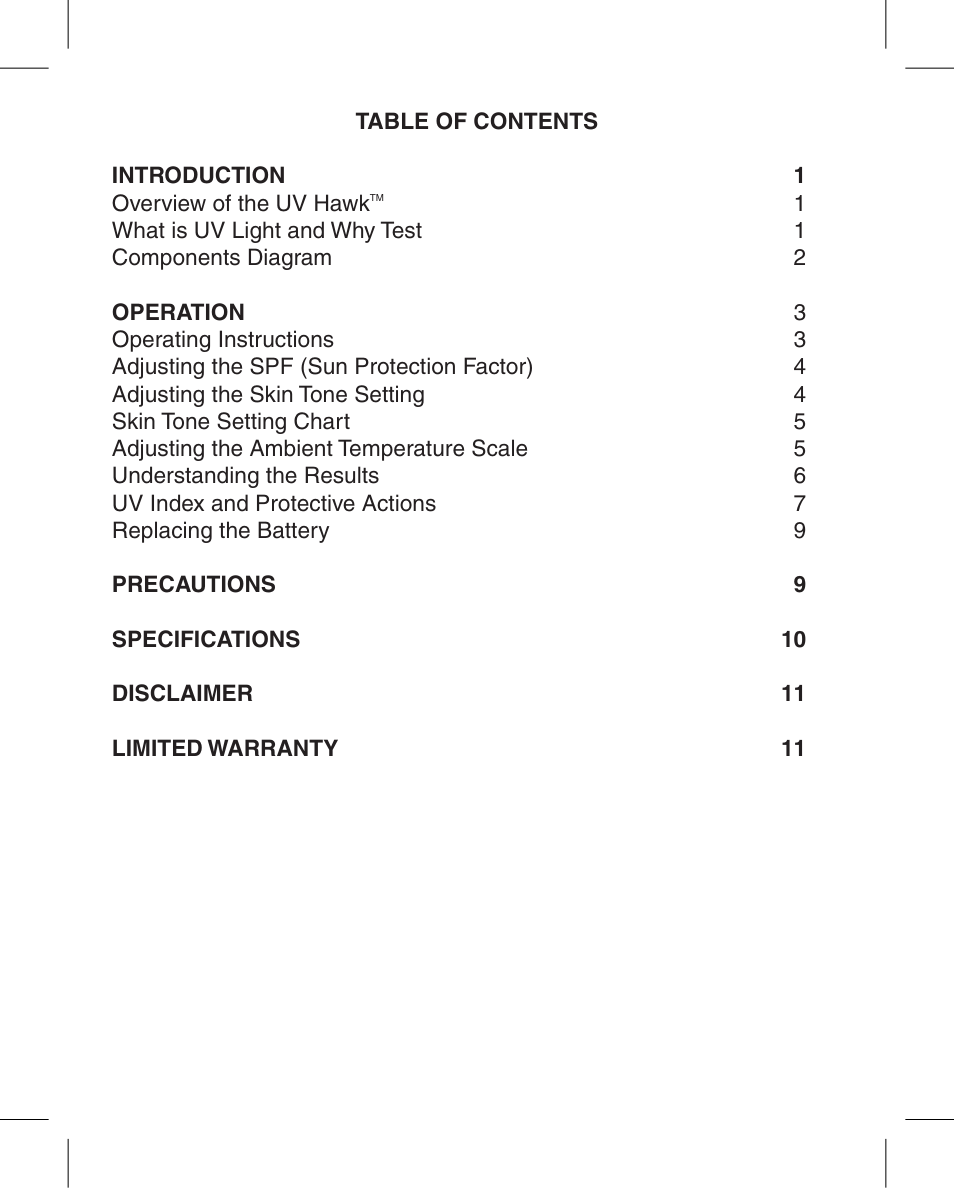 Q3 Innovations UV HAWK User Manual | Page 2 / 16