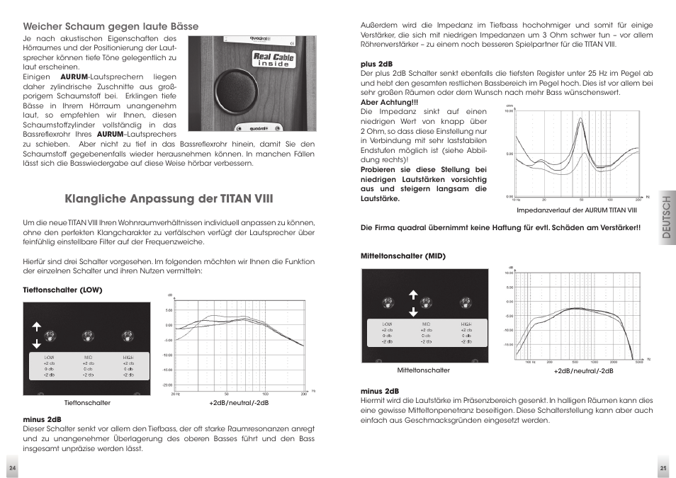 Klangliche anpassung der titan viii | Quadral AURUM VIII User Manual | Page 13 / 29