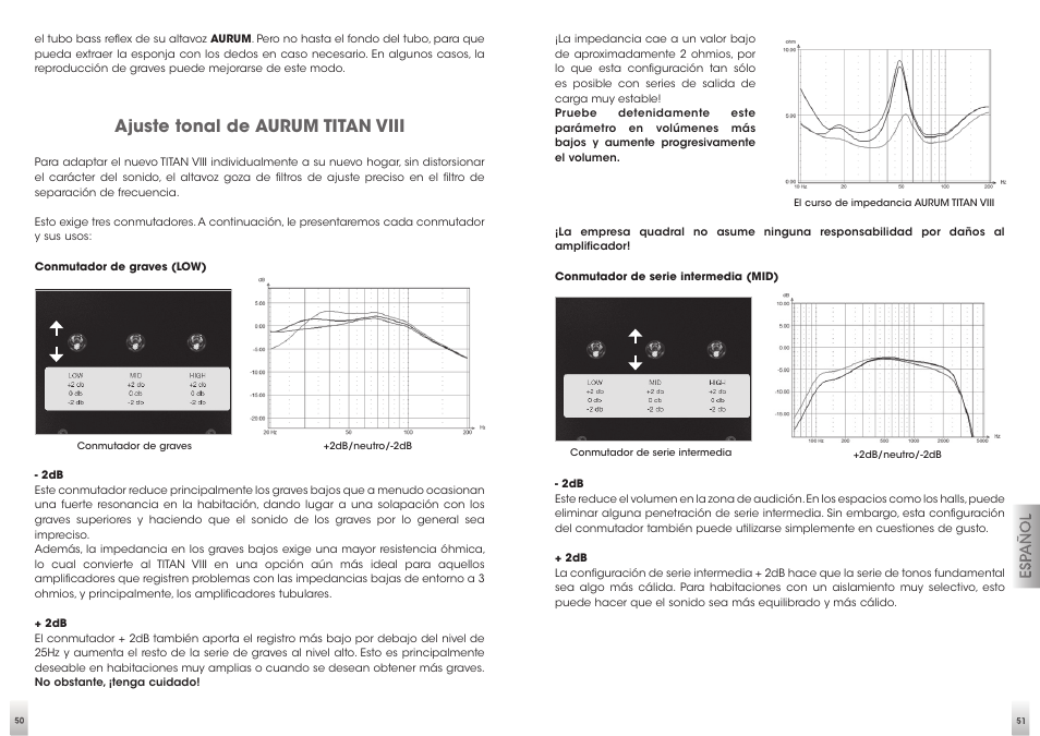 Ajuste tonal de aurum titan viii | Quadral AURUM VIII User Manual | Page 26 / 29