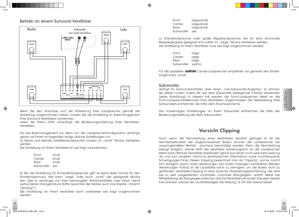 Vorsicht clipping | Quadral AURUM 170 User Manual | Page 10 / 23