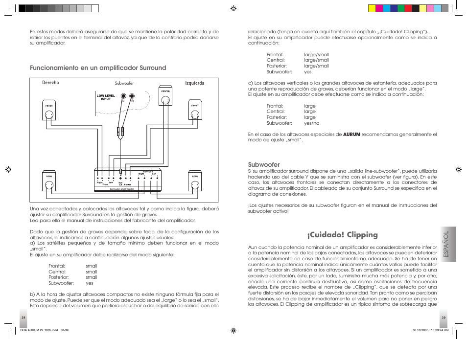 Cuidado! clipping | Quadral AURUM 170 User Manual | Page 20 / 23