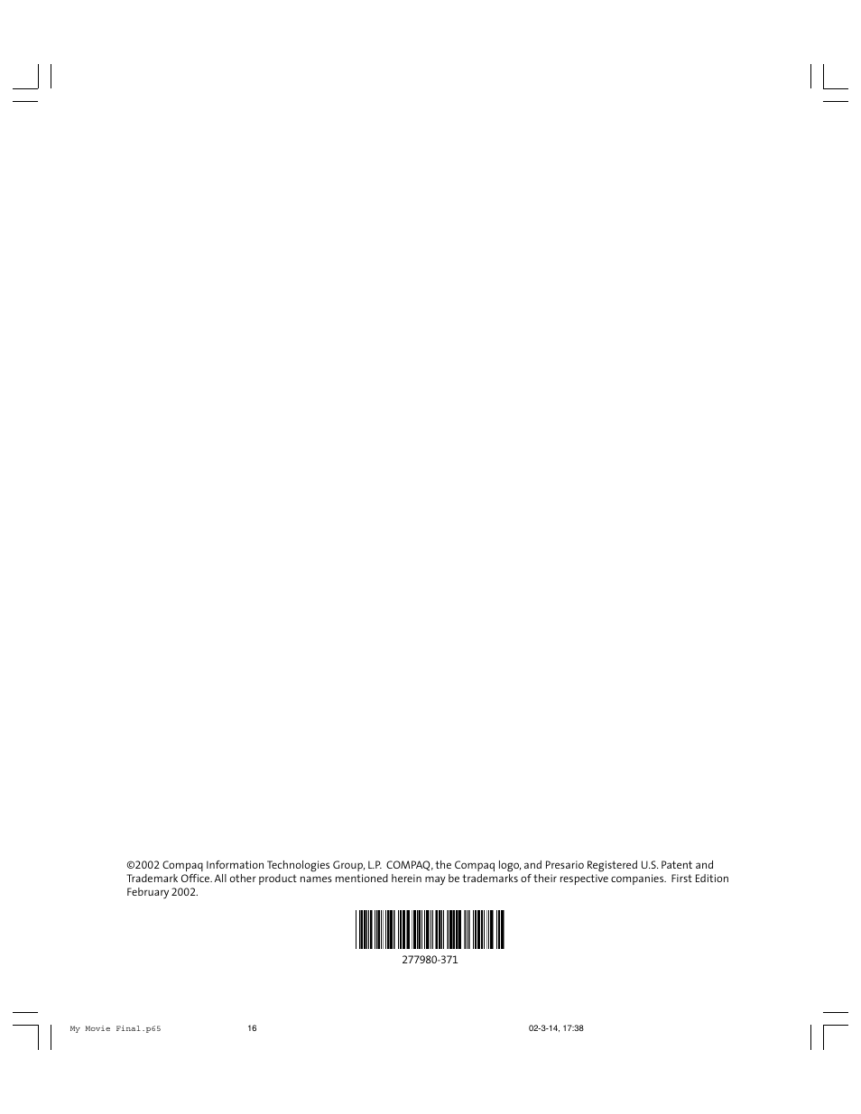 Compaq 6010AP User Manual | Page 16 / 16