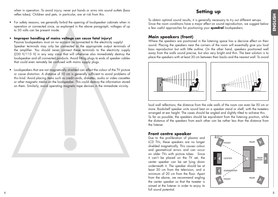 Setting up | Quadral ALLGEMEIN User Manual | Page 3 / 23