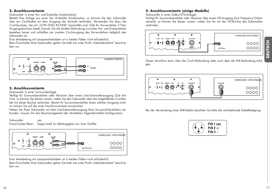 Deutsch | Quadral SUBWOOFER User Manual | Page 9 / 21