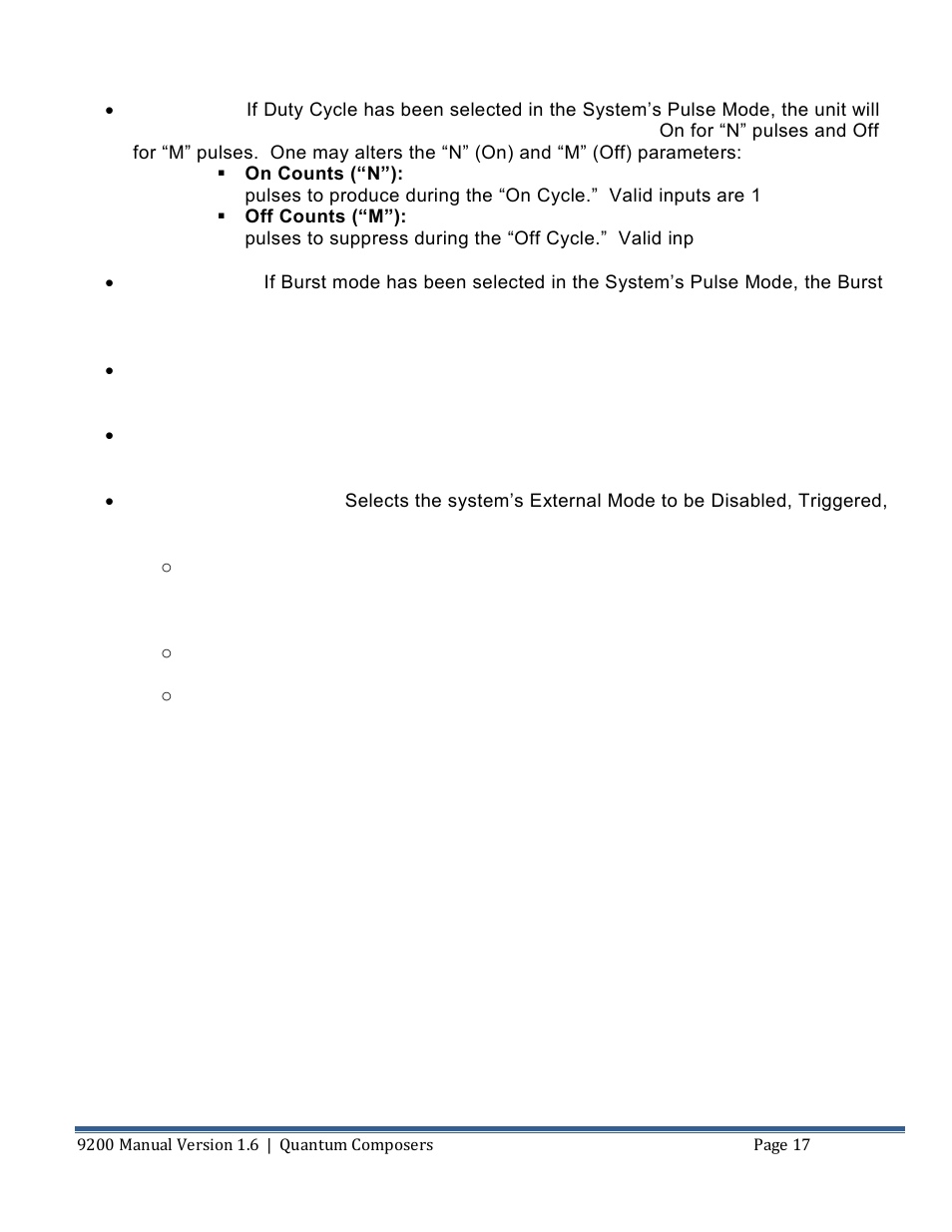 Quantum Composers 9200 Series User Manual | Page 17 / 58
