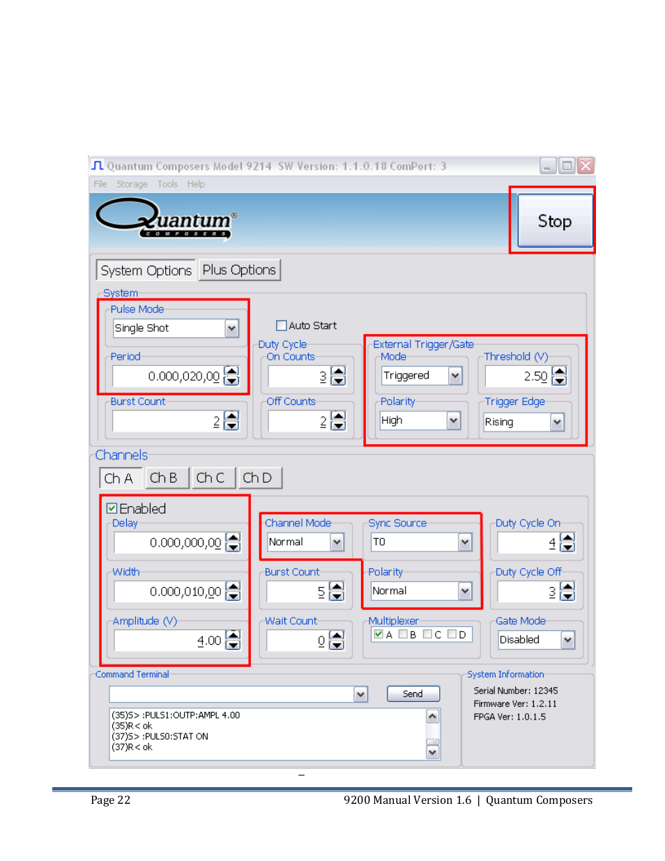 9200 application example | Quantum Composers 9200 Series User Manual | Page 22 / 58