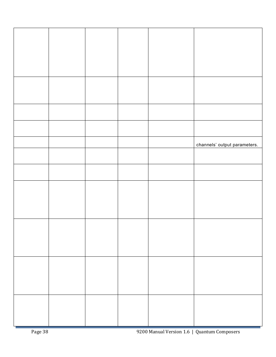 Quantum Composers 9200 Series User Manual | Page 38 / 58