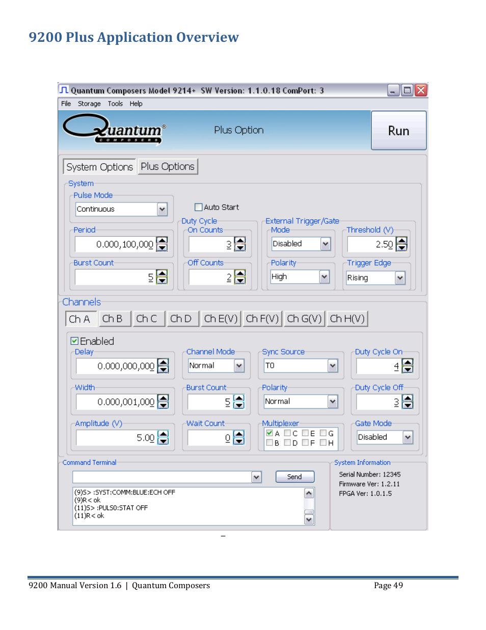 Pplication, Verview, 9200 plus application overview | Quantum Composers 9200 Series User Manual | Page 49 / 58